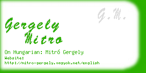 gergely mitro business card